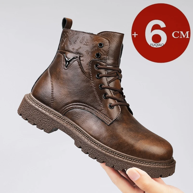 Men'S Shoes With Height Increase - Botas invisibles de 6cm para hombre,