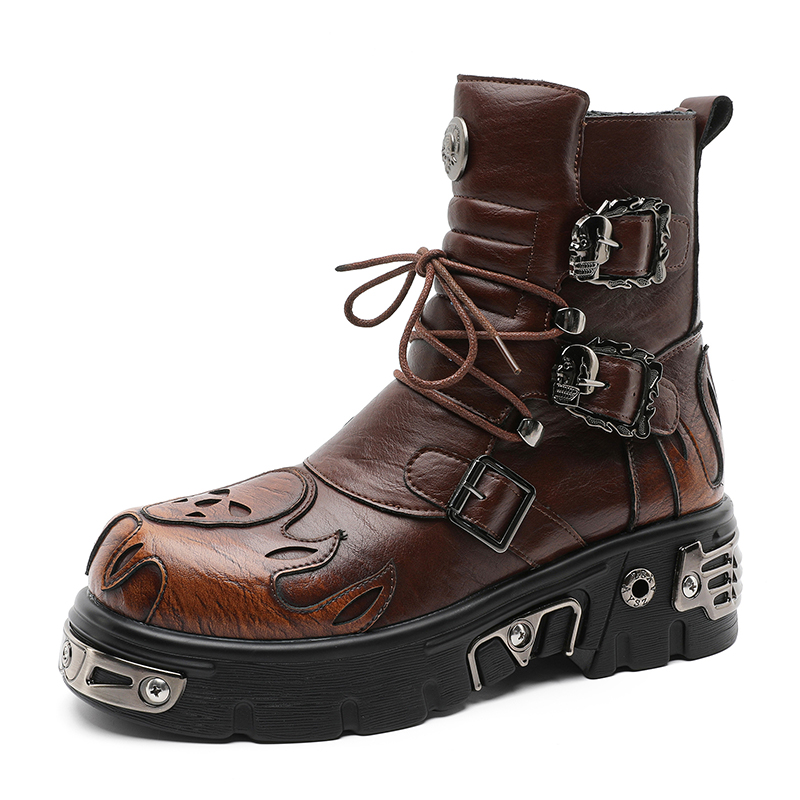Men'S Shoes With Height Increase - Botas de Motociclista para Hombre, Estilo