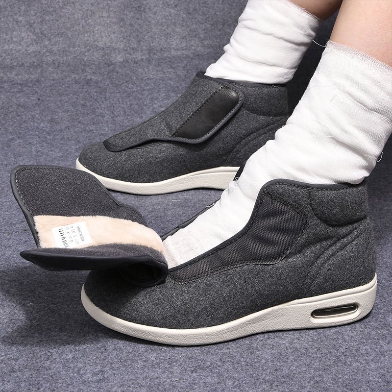 Men'S Shoes Diabetic - Zapatos Ortopédicos de Terciopelo para Invierno,