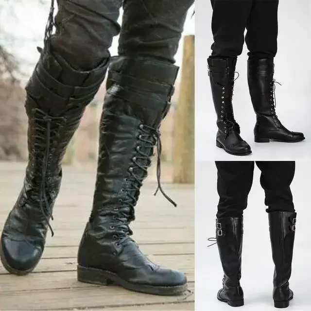 Men Shoes Europe To Us - Botas medievales Steampunk para Cosplay para