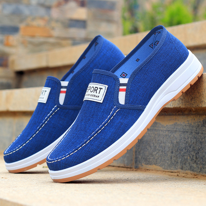Men'S Shoes Slip On - Zapatos de lona de verano para