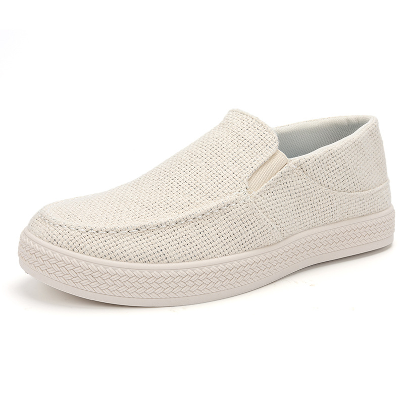 Loafer Slip On Men - Mocasines de lino para hombre, transpirables,