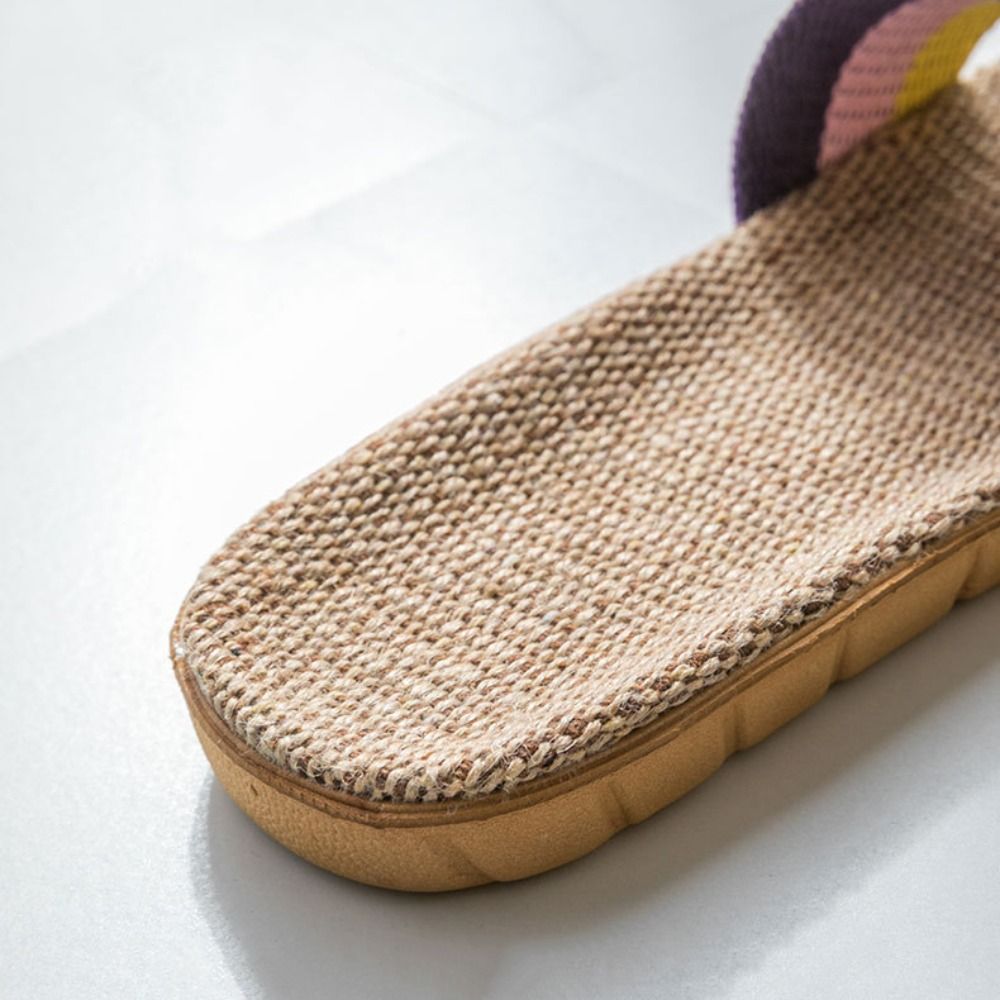 Men Shoes Style - Pantuflas de Lino de Estilo Étnico,