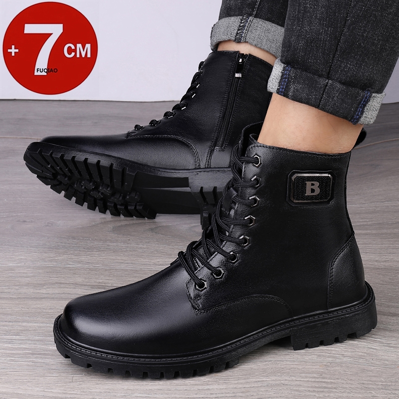 Botas con elevador de cuero ge - Men Shoes Marks reseña y precio