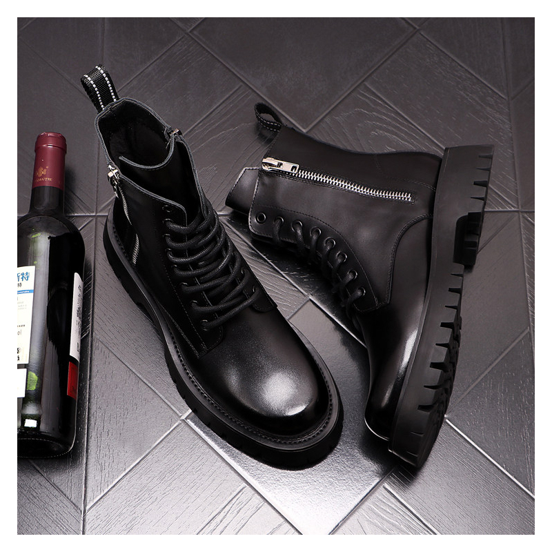 Botas de cuero genuino de lujo - Men Shoes Branded reseña y precio