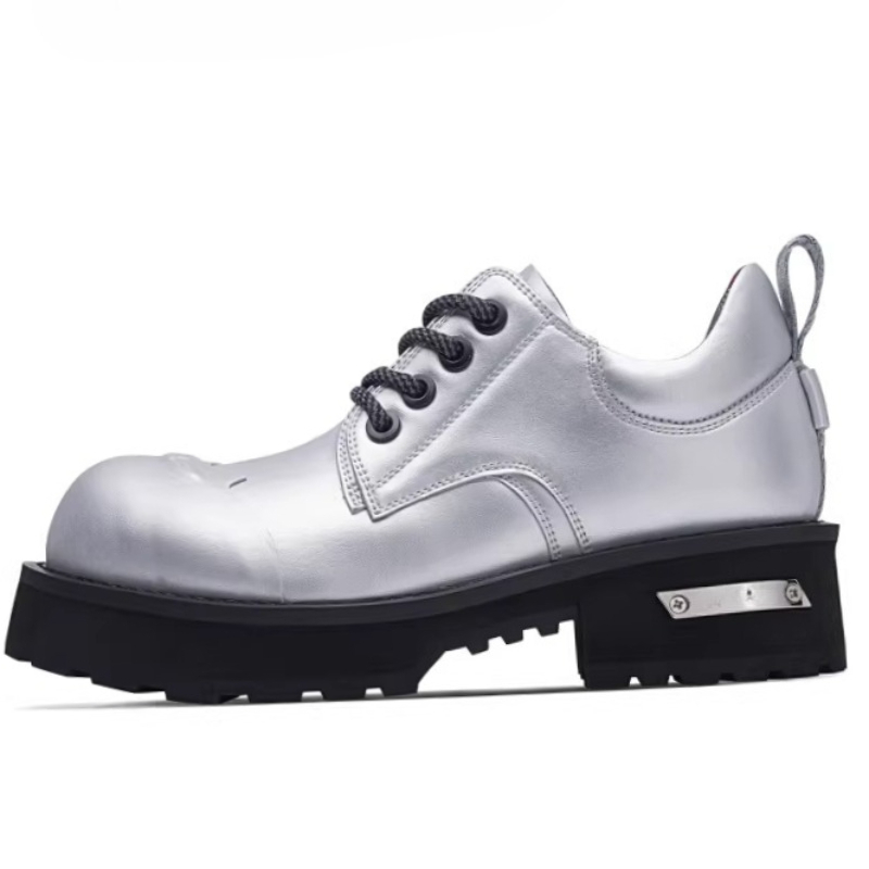 Zapatos Derby Plateados Retro  - Men Shoes Europe To Us reseña y precio