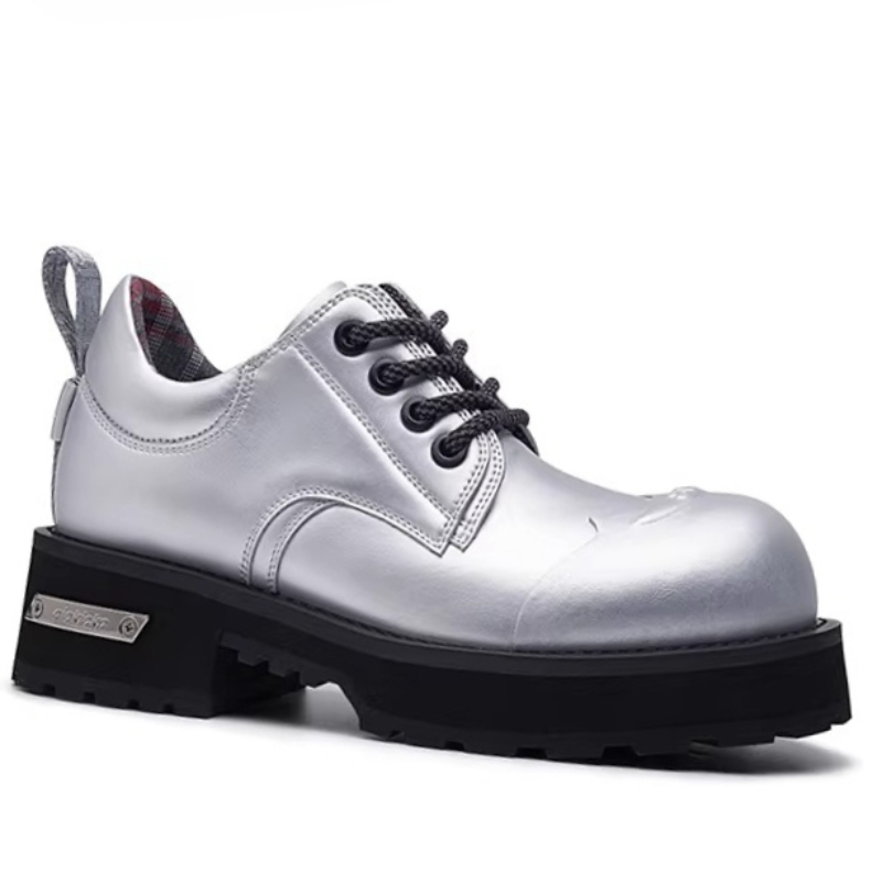Zapatos Derby Plateados Retro  - Men Shoes Europe To Us reseña y precio