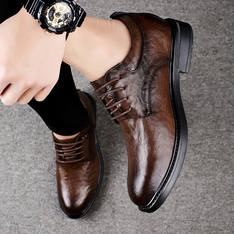 Zapatos Casuales de Cuero con  - Men'S Shoes With Height Increase reseña y precio